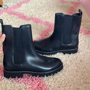 J Crew Chelsea boots in leather